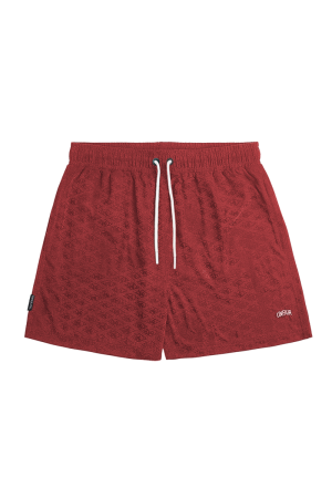 Water Effect Shorts Burgundy