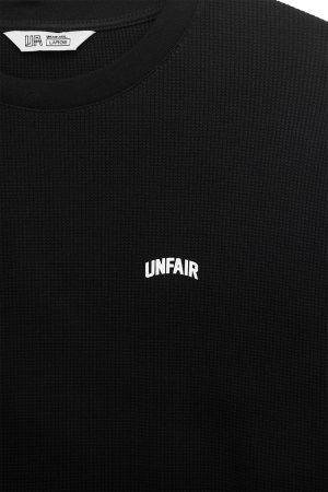 Curved Waffle T-Shirt Black