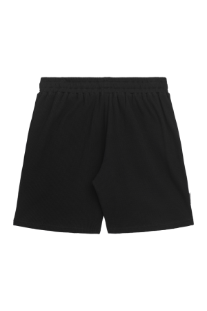 Curved Waffle Shorts Black