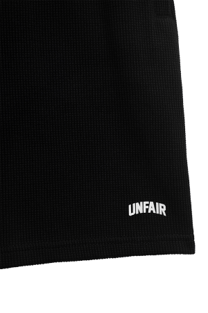 Curved Waffle Shorts Black