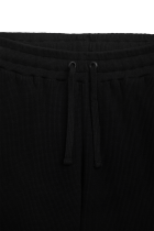 Curved Waffle Shorts Black