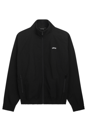 Curved Crushed Nylon Tracktop Black