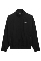 Curved Crushed Nylon Tracktop Black