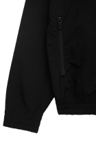 Curved Crushed Nylon Tracktop Black