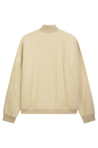 Curved Linen Bomber Beige