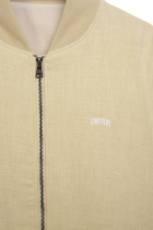 Curved Linen Bomber Beige