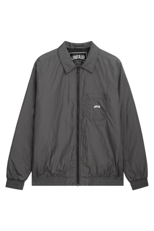 Crushed Nylon Overshirt Grey