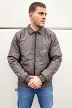 Crushed Nylon Overshirt Grey