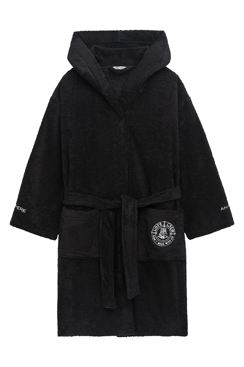 Anywhere Anytime Bathrobe Black