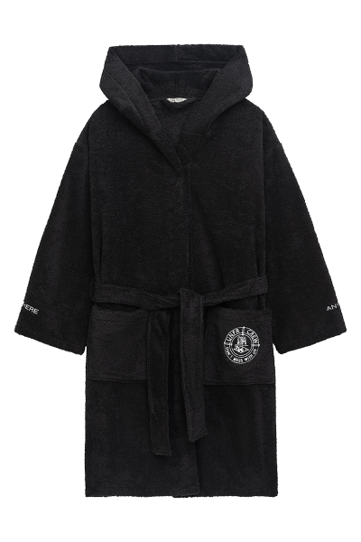 Anywhere Anytime Bathrobe Black