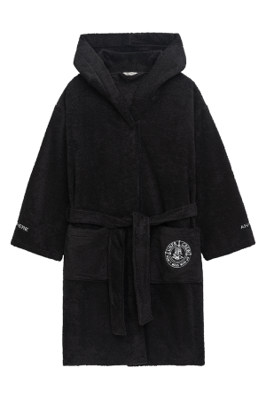 Anywhere Anytime Bathrobe Black