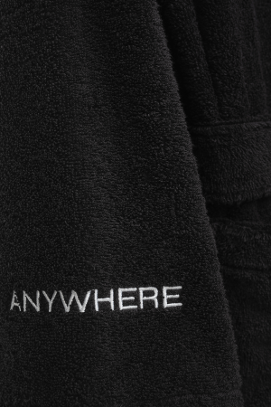 Anywhere Anytime Bathrobe Black