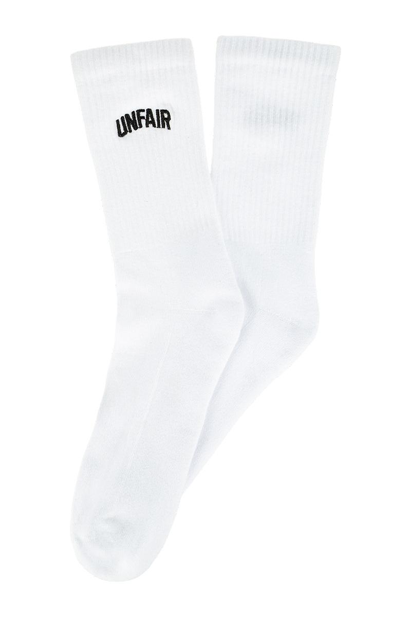 Curved Embroidery Socks White (3 Pack) box