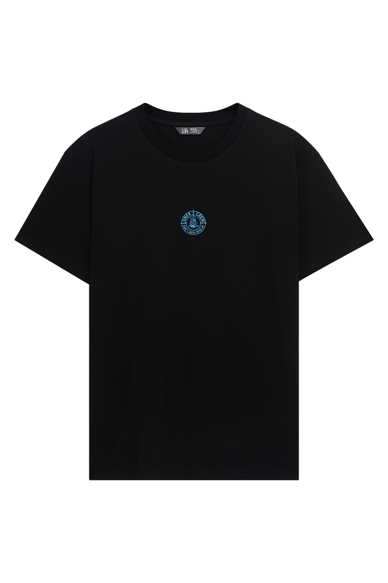 DMWU Pin T-Shirt Black/Skyblue