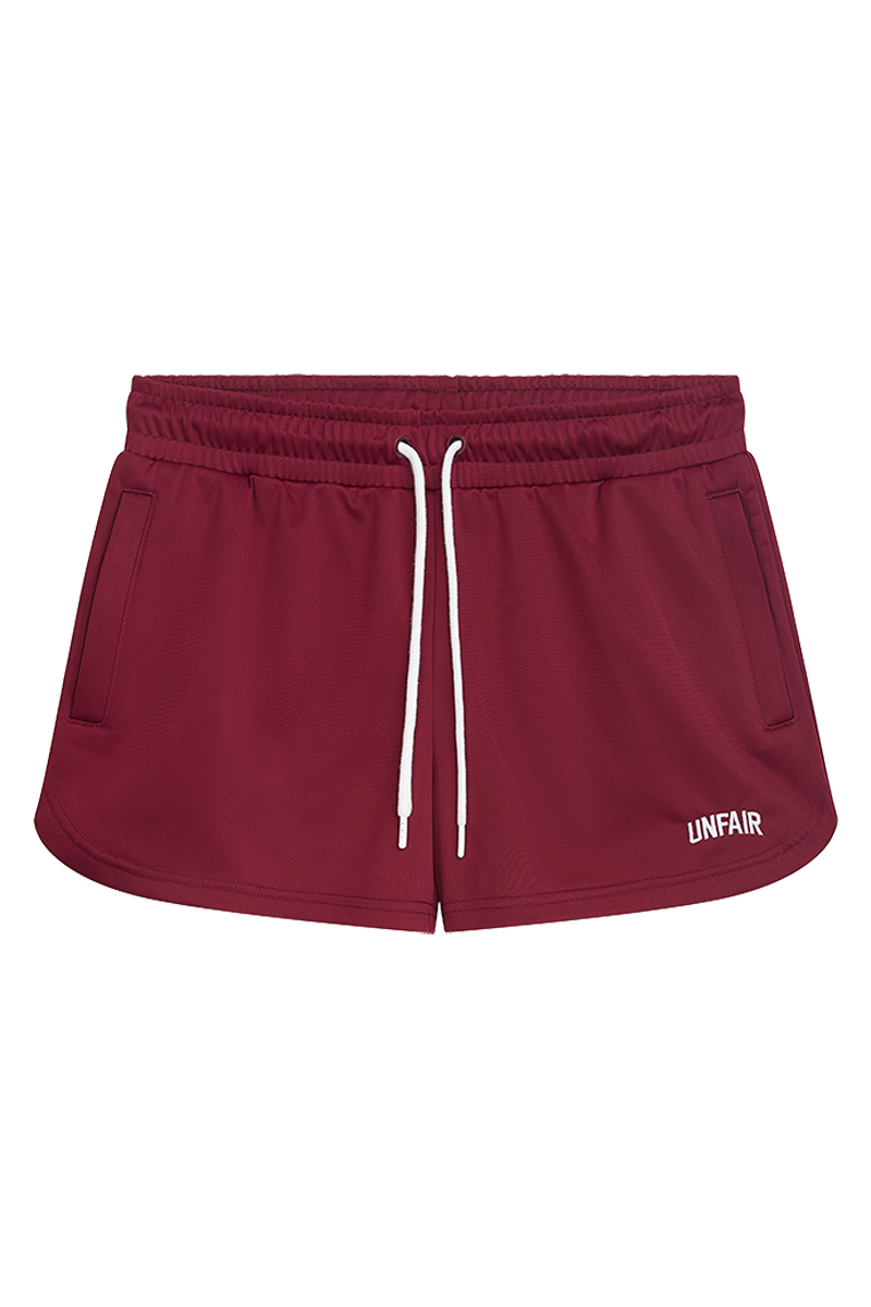 Unfair Curved Shorts WMNS Burgundy
