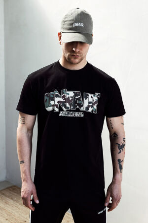 Classic Label Disruptive Camo T-Shirt Black
