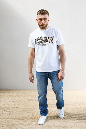 Classic Label Disruptive Camo T-Shirt White
