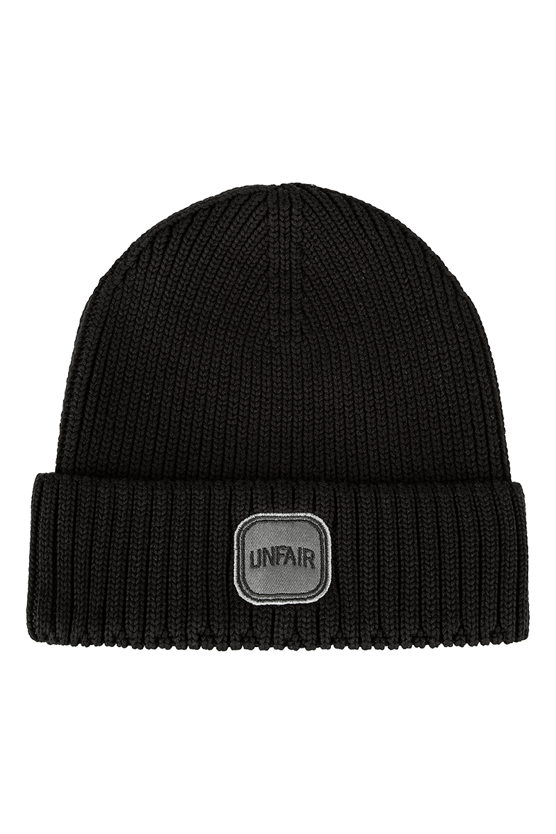 Stamp Knit Beanie Black box