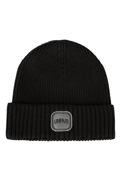 Stamp Knit Beanie Black