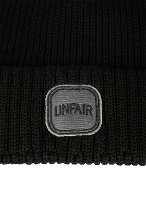 Stamp Knit Beanie Black