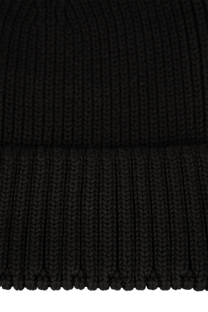 Stamp Knit Beanie Black