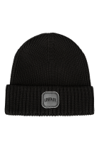 Stamp Knit Beanie Black