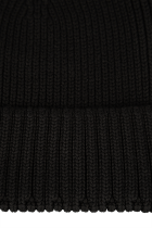 Stamp Knit Beanie Black