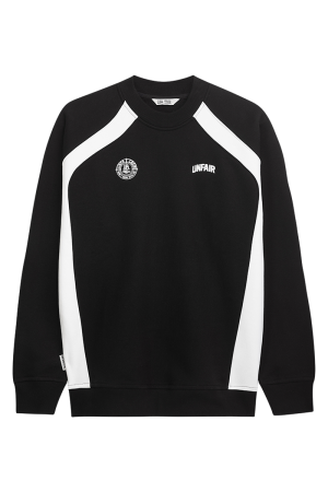 Two Side Panel Crewneck Black