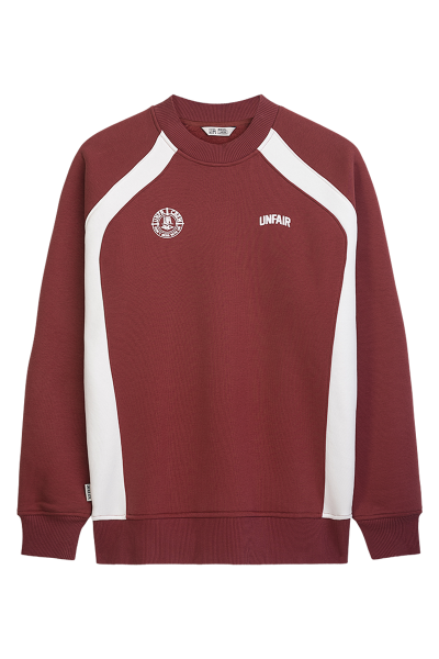 Two Side Panel Crewneck Merlot