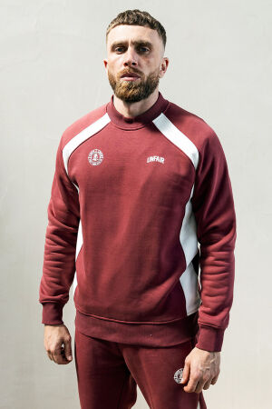 Two Side Panel Crewneck Merlot