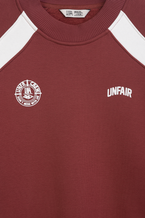Two Side Panel Crewneck Merlot