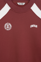 Two Side Panel Crewneck Merlot