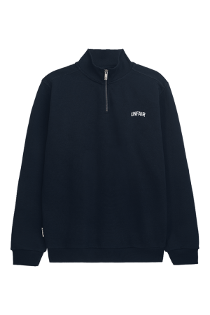 Curved Halfzip Sweatshirt Navy
