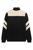 Curved Two Tone Halfzip Sweatshirt Black/Cream