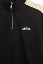 Curved Two Tone Halfzip Sweatshirt Black/Cream