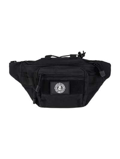Various Patch Hip Bag Black