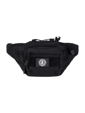 Various Patch Hip Bag Black