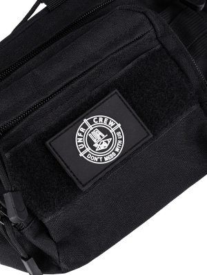 Various Patch Hip Bag Black