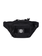 Various Patch Hip Bag Black