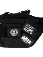 Various Patch Hip Bag Black
