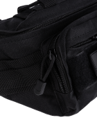 Various Patch Hip Bag Black